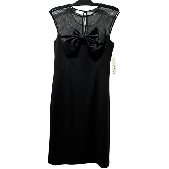 ELIZA J Bow Trim Illusion Sheath Dress - Picture 4 of 6